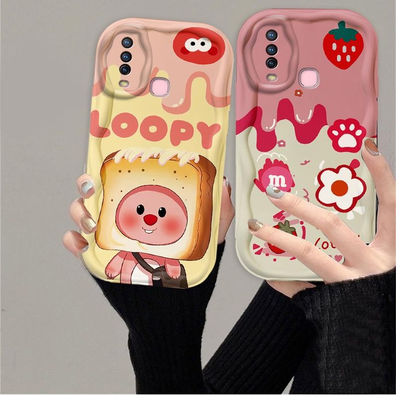 Vỏ Silicon Hoạt Hình Cho VIVO Y17 Y12 / Y12i Y15 1906 Xu Hướng 3D TPU Mềm Dễ Thương Kem Dâu Tây Loopy Thẩm Mỹ Ốp Điện Thoại Chống Sốc
