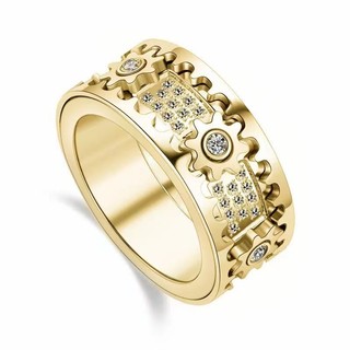 Bánh Răng Xoay Vòng Đầy Kim Cương Thời Gian Để Chạy Tái Sinh Thế Giới Để May Mắn Gypsophila Có Thể Xoay Nhẫn Nam Nữ-2025.1.3