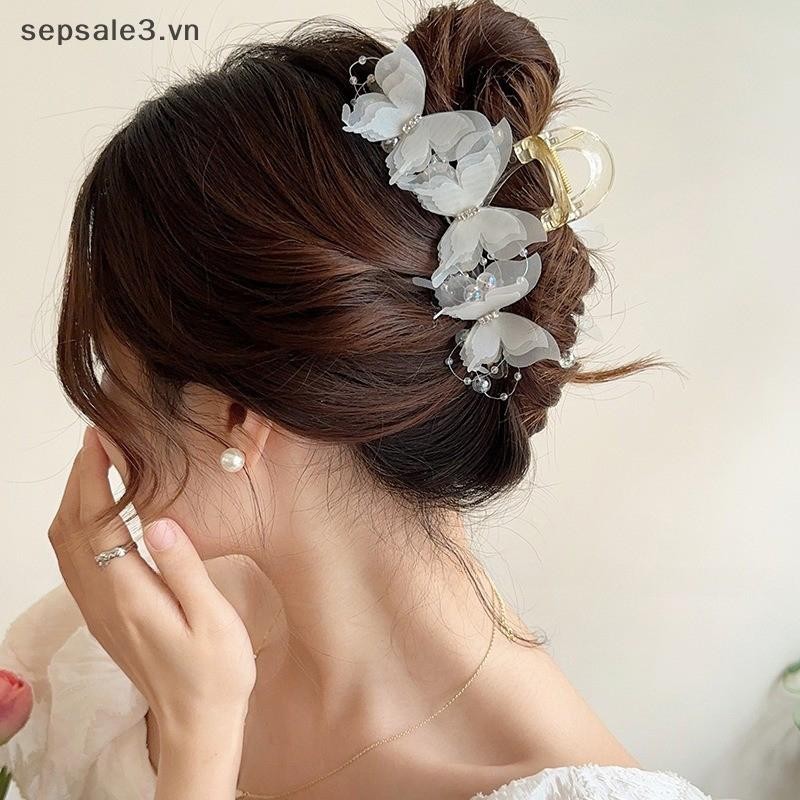# VN # Kẹp hạt ngọt ngào Mặt sau kẹp tóc Mũ đội đầu lớn cổ tích.