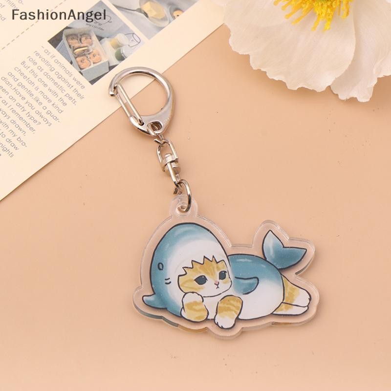 FashionAngel Hoạt Hình Dễ Thương Trong Suốt Hai Mặt Móc Khóa Dành Cho Nam Nữ Phụ Kiện Túi Vòng Móc Khóa Trang Sức Quà Tặng VN