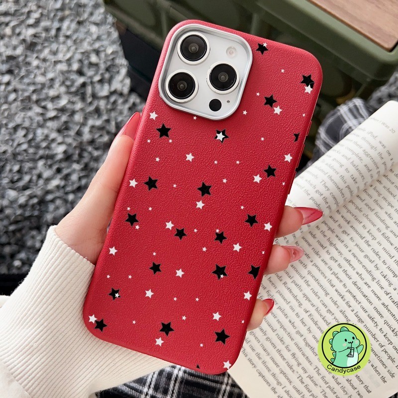 Ốp Điện Thoại Da Ins Style Cho Samsung Galaxy A55 A35 A25 A54 A34 A24 A73 A53 A33 A23 M13 M23 F23 5G 4G Vỏ Mềm Chống Sốc Ngôi Sao Dễ Thương