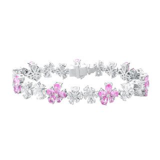 Châu Âu Mỹ ins Phong Cách Mới Zircon Hồng Kim Cương Hoa Anh Đào Vòng Tay Nữ
