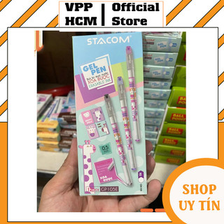Hộp 12 cây Bút bi gel mực xóa được 0.5 mm GP105E nắp đậy, thân trắng