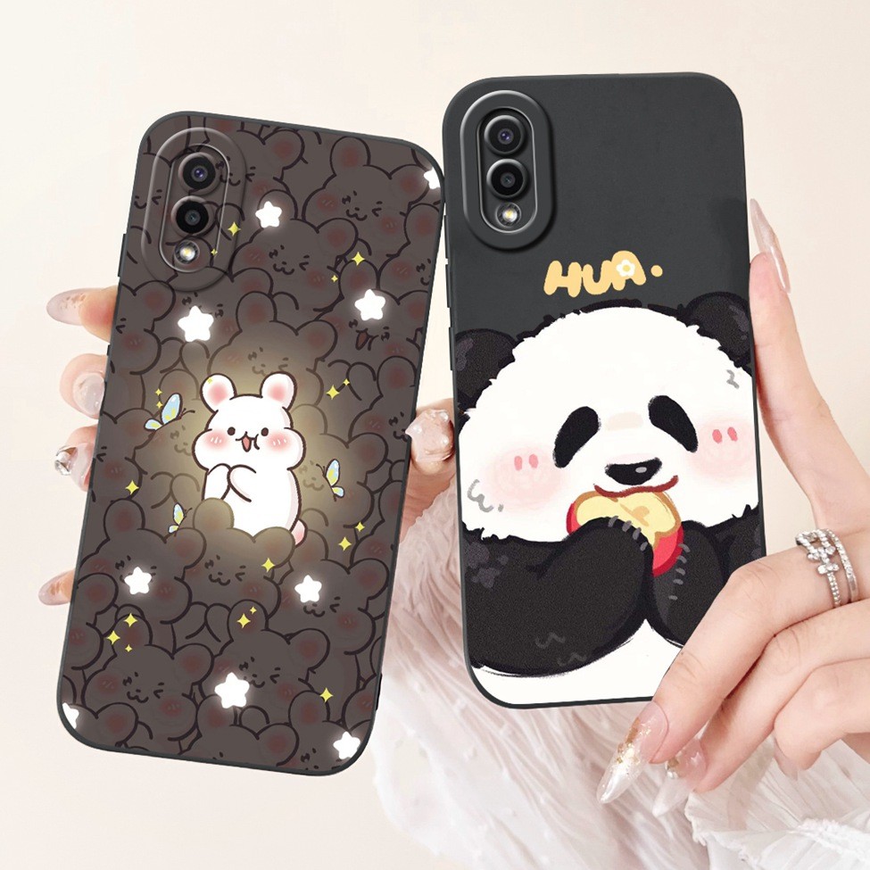 Dành Cho Samsung A02 A02S Ốp Lưng Điện Thoại SM-A022F SM-A025F Dành Cho Samsung Galaxy A02S Ốp Lưng Chống Sốc Mèo Thỏ Thời Trang Hoa Tình Yêu
