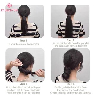 < zhuliye789 > Gói tóc tự cuộn dây Tóc giả cuộn dây một mảnh Hiện vật Túi tóc giả bổ sung cao cấp