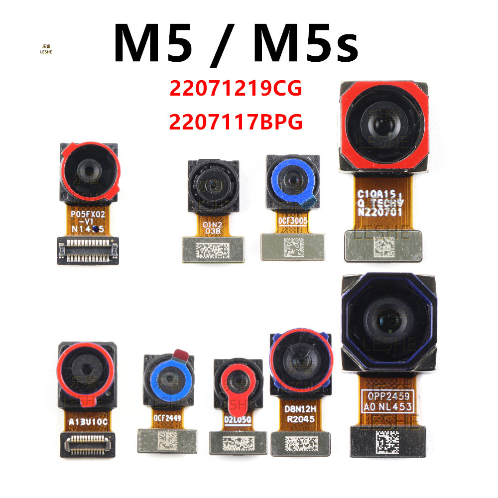 Mặt Trước Lưng Chính Camera Cho Xiaomi Poco M5s M5 Mặt Trước Selfie Mặt Sau Camera Lớn Flex Cáp Thay Thế Một Phần 2207117BPG,
