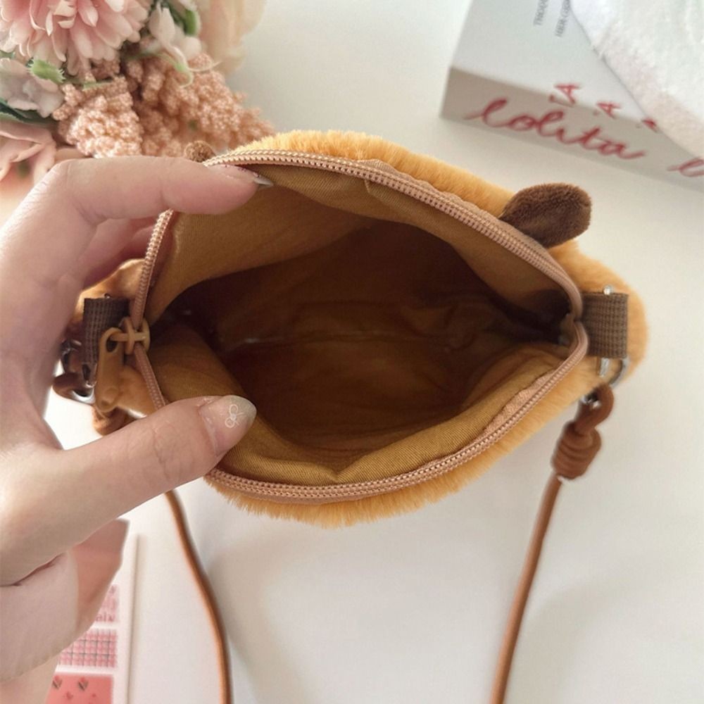 Túi Đeo Ngang GUSTAVA, Túi Đeo Vai Dung Tích Lớn Capybara, Túi Xách Mềm Hoạt Hình Sang Trọng Dễ Thương Cho Nữ Bé Gái