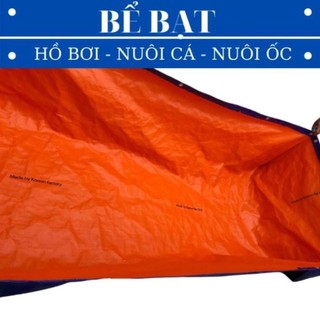 Bể bạt nuôi cá ,tôm,ốc hàng dầy loại 1 _ may viền , đóng khoen sẵn, chống thấm nước, màu xanh cam. Size nhỏ