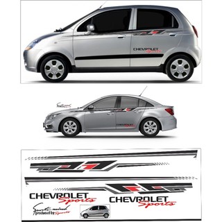 Tem dán sườn xe ô tô 5 chỗ, 4 chỗ, tem dán sườn xe chevrolet toyota, huyndai, kia, kích thước (58x143cm)