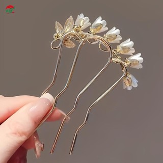 Hợp Kim Nữ Lily Của Chuông Lược Tóc Phong Cách Đơn Giản Tính Khí Bền Lược Tóc Cho Tóc DIY Phụ Kiện Tạo Kiểu Tóc