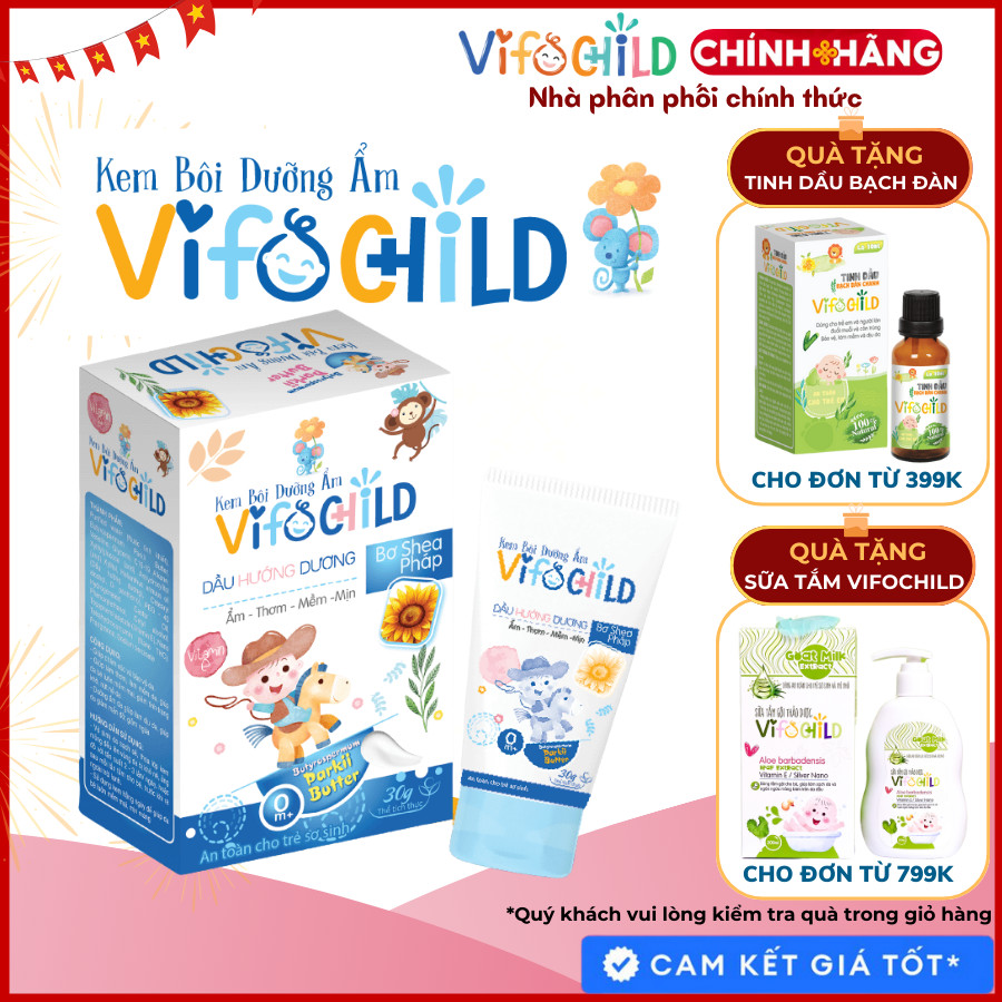 Kem bôi dưỡng ẩm VIFOCHILD 30g Ngăn ngừa viêm ngứa Giảm hăm cho bé Baby 1