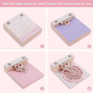 1 Mảnh 3D Notepad Để Bàn Có Đèn, Lịch Để Bàn Nghệ Sĩ Acrylic 2024 Lịch 3D Notepad Artopad Khắc