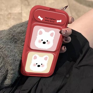 Ốp lưng hình đầu chó trắng dễ thương iPhone 16 16pro 16promax Thích hợp cho 12pro 12 12promax 13 13promax 14 14pro 15 15pro max Vỏ