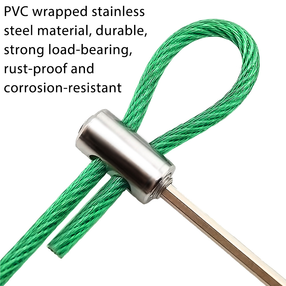 Bộ dây thép không gỉ 2mm 3mm có thể điều chỉnh Dây buộc cáp Dây nhiều màu tùy chọn để treo biển hiệu hình, v.v.