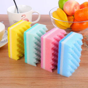 Miếng bọt biển đầy màu sắc Bàn chải làm sạch mỡ bẩn Bàn chải lau bụi sạch cho nhà bếp Phòng tắm Dụng cụ làm sạch ô tô