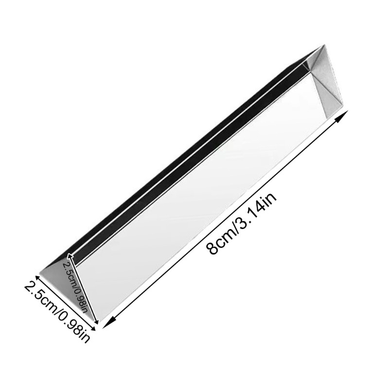Lăng kính hình tam giác bằng kính mạnh mẽ Fol với góc 60 độ Giáo dục khoa học nhỏ cho lớp học Hoạt động học tập STEM