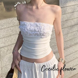 Áo ống nữ summer slim fit bandeau, thiết kế không lưng cổ thuyền, áo dạ hội dự tiệc