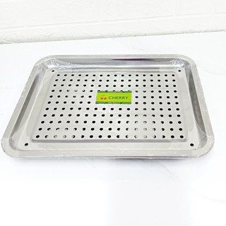 [Giá Xưởng] Khay Úp Ly Cốc Inox, Có Lỗ Để Ráo Dầu Mỡ Khi Chiên Rán Nhiều Kích Thước