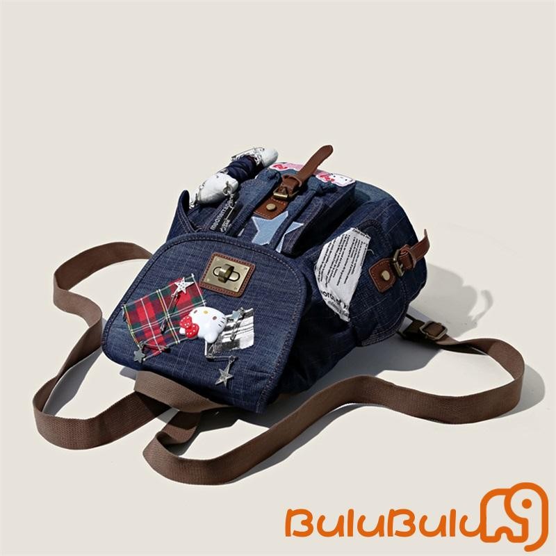 Ba lô Denim nữ quyến rũ xương - Ba lô thông thường Quà tặng sành điệu cho sinh nhật