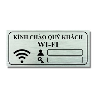 Biển WIFI cho khách sạn, BẢNG wifi quán ăn, wifi nhà hàng, cà phê, cực đẹp dán tường có keo 2 mặt