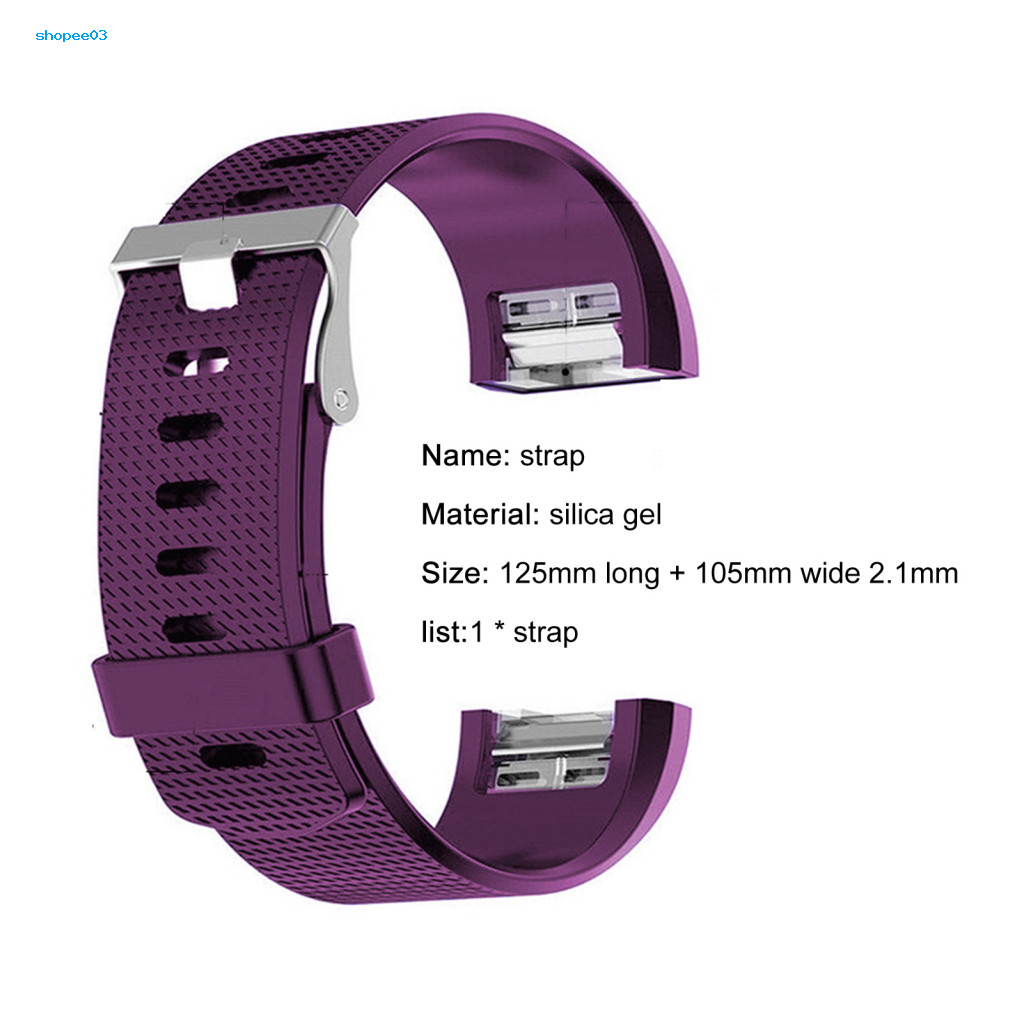 [Ky] Dây đeo đồng hồ silicon mềm Dây đeo đồng hồ thông minh silicon mềm cho Fitbit Charge 2