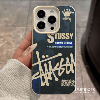 ibumpers Ốp Điện Thoại iPhone Họa Tiết Đường Phố Stüssy Hợp Thời Trang Cho IPhone 16 15 14 12 13 11 Pro Max IP 7 8 Plus X XS XR Ốp Lưng Mỏng Silicon Mềm Da Họa Tiết
