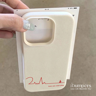 ibumpers Ốp Điện Thoại iPhone Hợp Thời Trang Tối Giản Họa Tiết Nhịp Tim Cho IPhone 16 15 14 12 13 11 Pro Max IP 7 8 Plus X XS XR Ốp Lưng Mỏng Silicon Mềm Da Họa Tiết