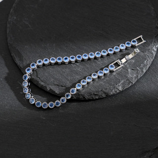 Châu Âu Mỹ ins Phong Cách Mới Hàng Tròn Kim Cương Đỏ Corundum Spinel Zircon Vòng Tay Nữ