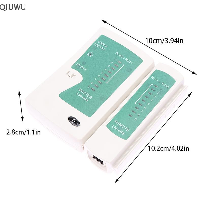 Máy kiểm tra cáp mạng QIUWU RJ45 RJ11 Cat5 Cat6 UTP LAN Cable Test Tool Mạng dây cáp điện thoại Công cụ theo dõi máy dò đường dây.