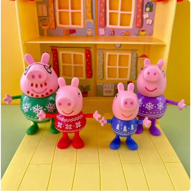 Set 4 Mô Hình Đồ Chơi Gia Đình peppa 'S adventures