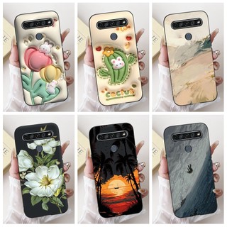 Dành Cho LG K61 Vỏ LMQ630EAW LM-Q630EAW LM-Q630 Ốp Điện Thoại Thời Trang Xương Rồng Silicon Mềm Mờ Ốp Lưng Cho LGK61 K 61