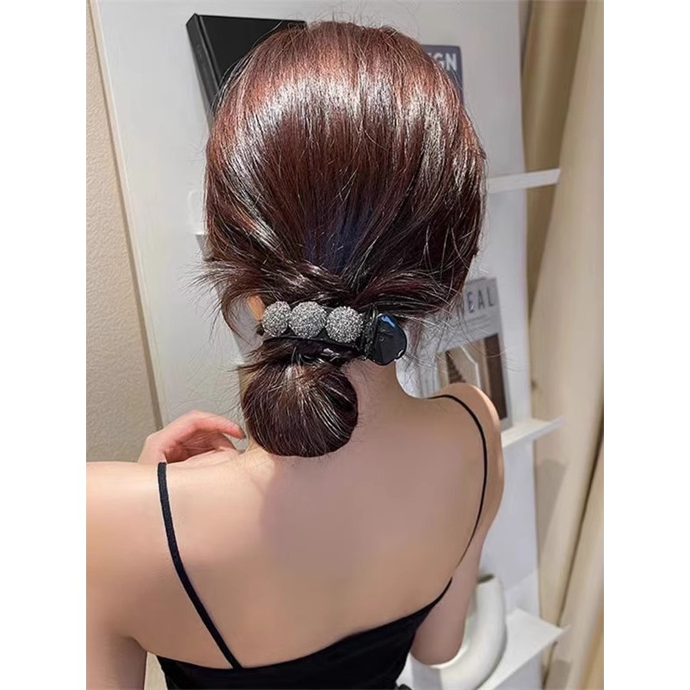 Hàn Quốc Cao Cấp full Kim Cương Bóng Đầu Lấy Kẹp Nữ Mới acrylic Tóc Thời Trang Mũ Nữ