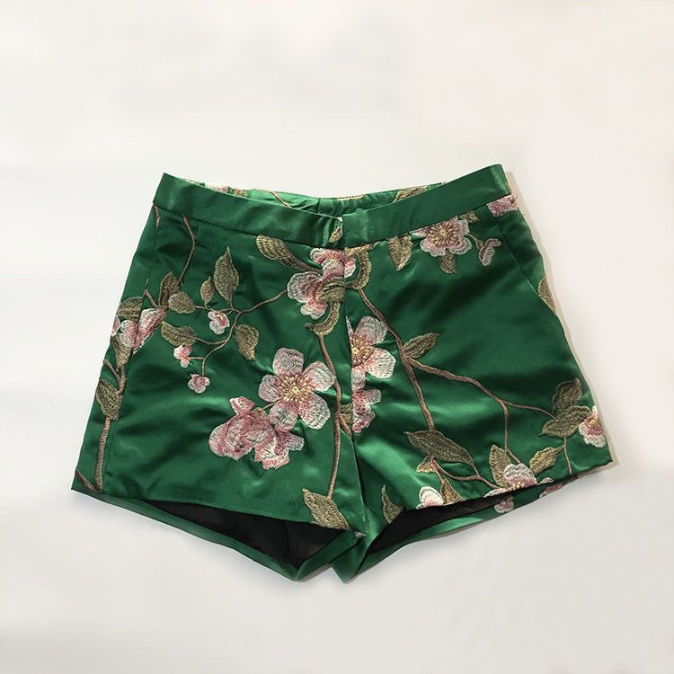Mùa Hè Phong Cách Mới Phù Hợp Với Tất Cả Trận Đấu in Hình Hông Quần Short Trung Quốc Nữ Phong Cách Trung Hoa Retro Sườn Xám Quần Nữ Đường Phù Hợp Với