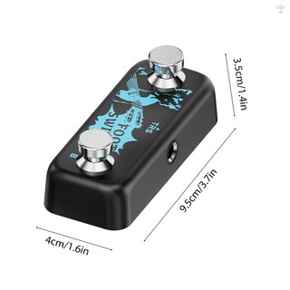 Bàn đạp điều khiển hiệu ứng bàn đạp Dual Footswitch A B Channel Footswitch 6.35mm Đầu vào âm thanh nổi Cắm và chạy cho bộ điều khiển hiệu ứng toàn diện Bàn đạp hiệu ứng điều khiển