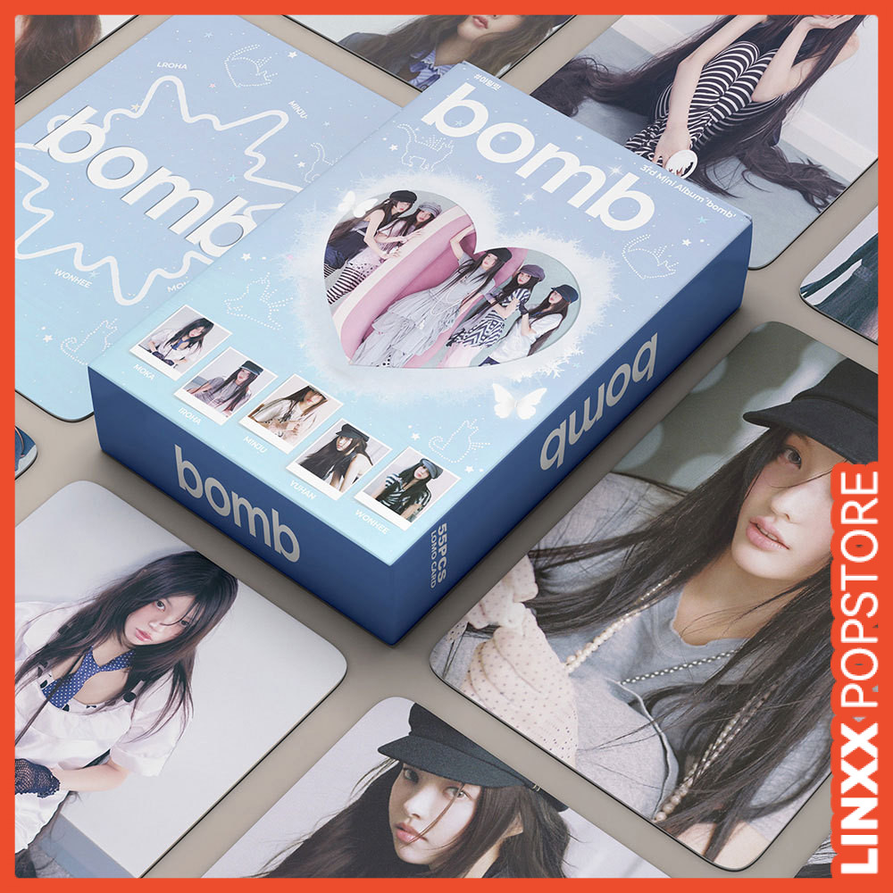 LINXX 55 Chiếc ILLIT Kpop Lomo Cards Set BOMB Theo Chủ Đề HD Thẻ Ảnh Quạt Bộ Sưu Tập Thẻ Hàng Hóa 3inch Sưu Tập Thẻ Nhỏ