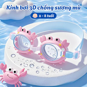 Kính Bơi Trẻ Em 3D Dễ Thương, Chống Sương Mù, Chống Nước, Điều Chỉnh Dễ Dàng Cho Bé Từ 2–8 Tuổi