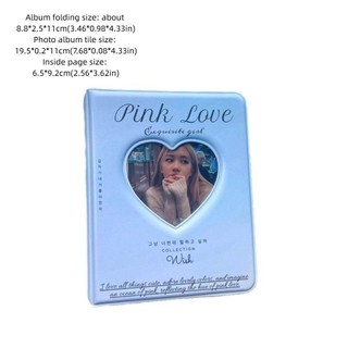Giá đỡ thẻ ảnh GILDEDHOMIN, với 36 túi Album thẻ tình yêu PVC, 3 Inch Mini rỗng Trái tim tình yêu Photocard Chất kết dính Thần tượng Hàng hóa