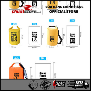 Túi Khô Chống Nước Đi Biển Ocean Pack Loại to 15L- 20L- 30L
