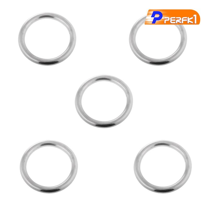 5 miếng Đường kính 20 - 35mm. Vòng hàn mịn màng Vòng tròn không gỉ 304 được đánh bóng chính xác cho thuyền Kayak Ca nô Bóng biển Thuyền buồm Võng Yoga