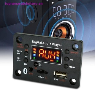 Toplanswatchstore 12V Wireless 5.0 MP3 WMA Decoder Board Âm thanh ô tô USB TF FM Radio Module Màn hình màu Máy nghe nhạc MP3 có điều khiển từ xa VN