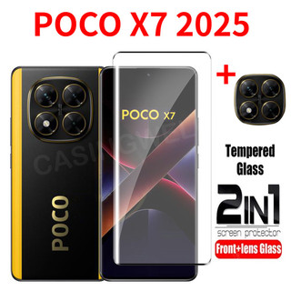 POCO X7 2025 Tấm Bảo Vệ Màn Hình Cho POCO X7Pro PocoX7 Poco X7Pro X 7 Pro F6 Pro Turbo 4 4G 5G Full Cover Mặt Trước Mặt Sau Bảo Vệ Ống Kính Kính Cường Lực Phim