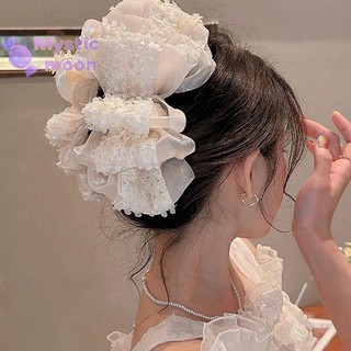 [Huyền bí] Tính khí thanh lịch Kẹp móng vuốt lớn nhiều lớp Nơ Kẹp tóc đuôi ngựa Kẹp tóc nữ Phụ kiện tóc [Mới]