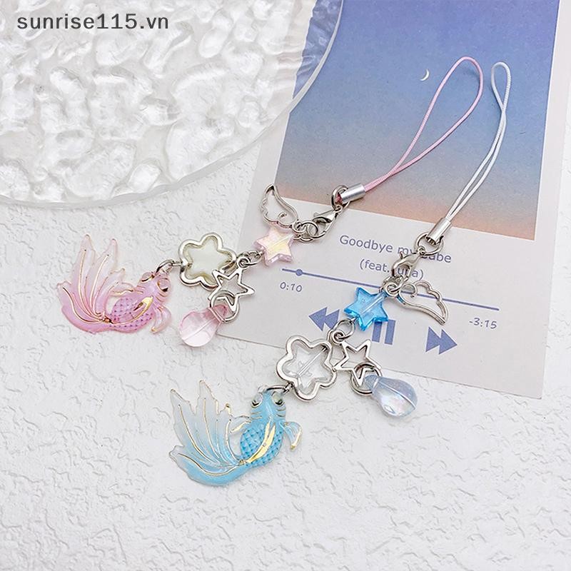 Srvn Phong Cách Trung Hoa Koi Star Đính Hạt May Mắn Phù Hợp Với Dây Đeo Điện Thoại Dây Túi Mặt Dây Chuyền Charm Chìa Khóa Xe Phụ Kiện Trang Sức.