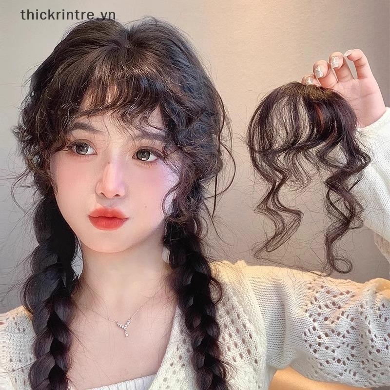 Thi Thời Trang Giả Không Khí Nổ Tóc Nối Dài Phong Cách Truyện Tranh Viền Tự Nhiên Fuffy Kẹp Xoăn Trong Viền Trước Tóc Nối Dài Tóc Giả Mảnh VN