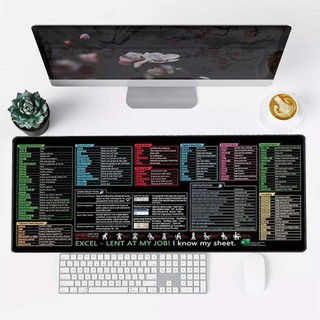 Excel Shortcuts Cheat Sheet Mouse Pad Giant Desk Mat 600x300mm Mouse Pad