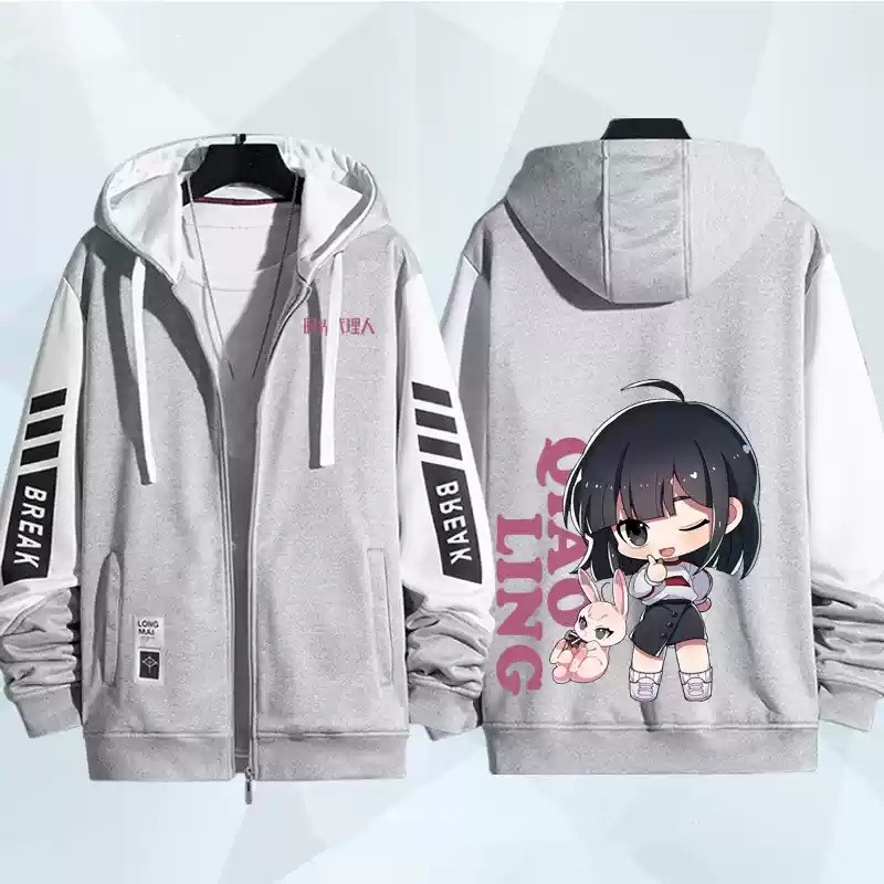 SY3 Link Click Cheng Xiaoshi Lucas anime Dây Kéo Áo Khoác Áo Unisex Top YS3