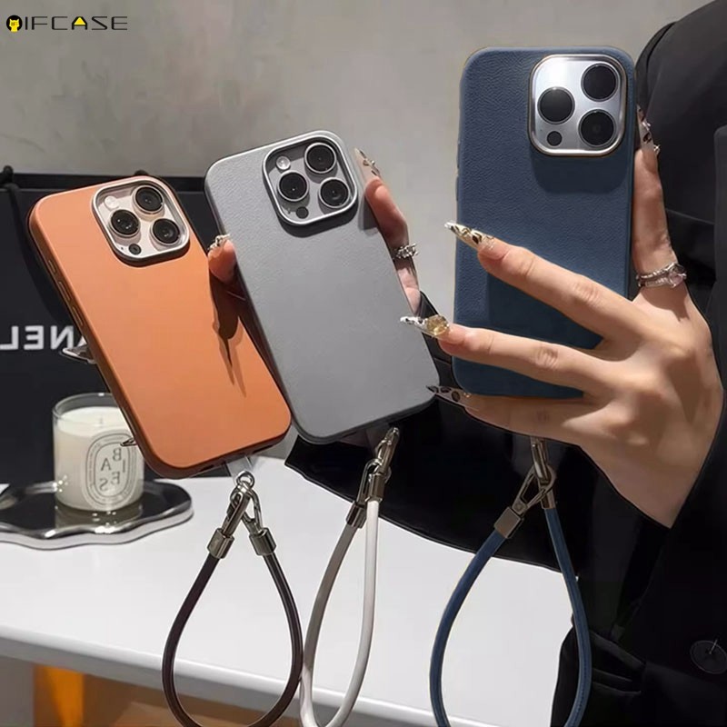 Dành Cho Xiaomi Poco X8 F8 Ultra M8 M7 Plus X7 Pro Max F7 Ultra F6 M4 Pro 5G 4G Vỏ Điện Thoại Họa Tiết Da Có Dây Buộc Kinh Doanh Đơn Giản Màu Nâu Đen Vỏ Mềm