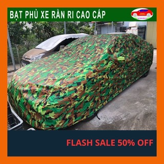Bạt phủ xe ô tô MITSUBISHI Mirage, XpanDer,Atrage,Pajero ,Triton,Outlander-vải dù rằn ri cao cấp,có khoá kéo cánh cửa