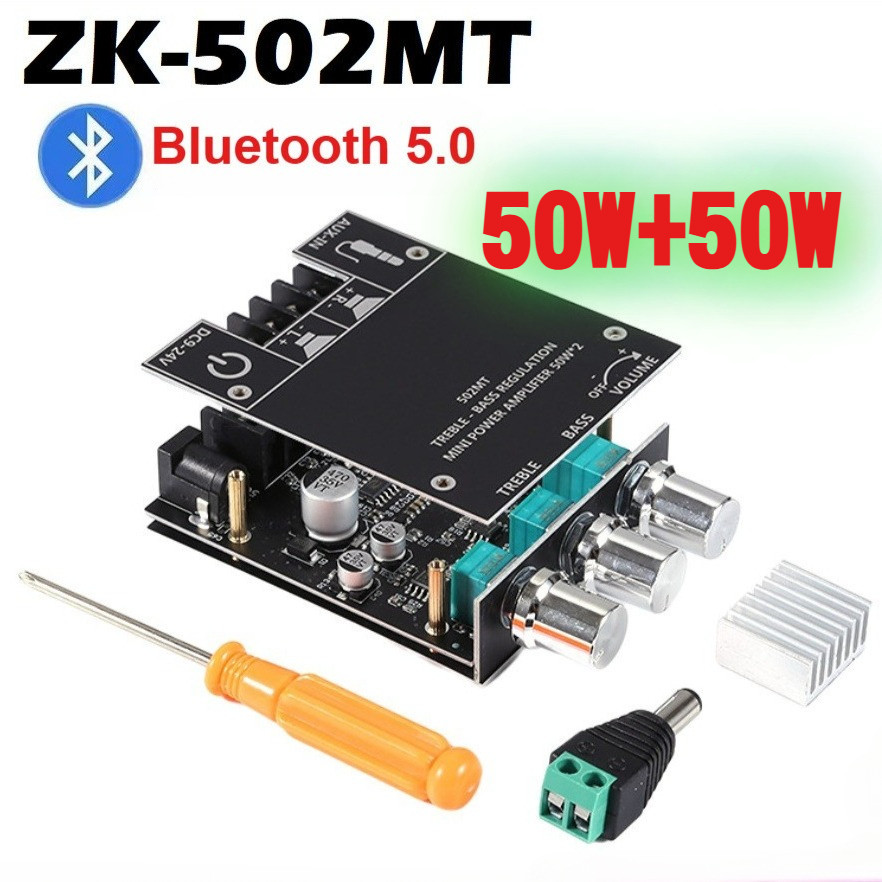 Mạch loa Bluetooth ZK-502mt / ZK-502L công suất lớn 2 kênh 2x50W - Mạch