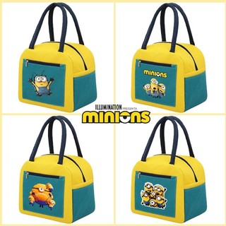 Minions Series Túi Ăn Trưa Bảo Quản Thực Phẩm Bảo Quản Dung Tích Lớn Bên Trong Nhôm Phim Cách Nhiệt Trẻ Em Đi Học Túi Ăn Trưa Học Tập Quà Tặng